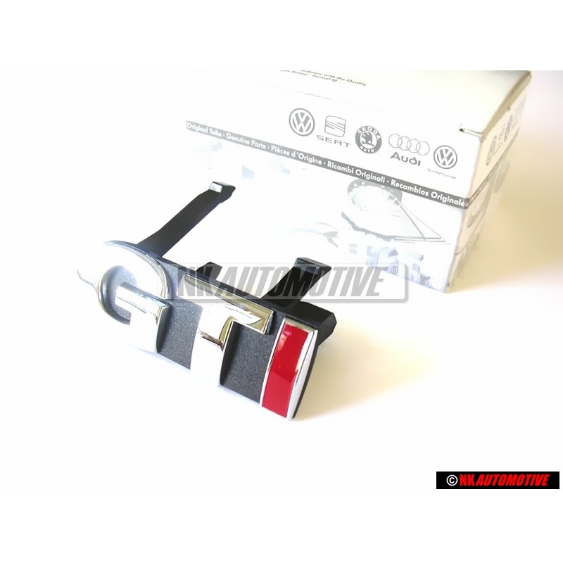 VW Original GTI Avant Embleme Monogramme Logo Chrome Rouge - 6E0853679C KTP