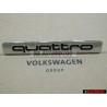 Audi Original QUATTRO Avant Embleme Monogramme Logo Chrome - 8L0853682 2ZZ