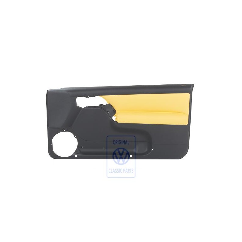 VW Original Garniture De Porte (Cuir/Simili-Cuir) Noir/Yellow - 1E0867012AMEAH