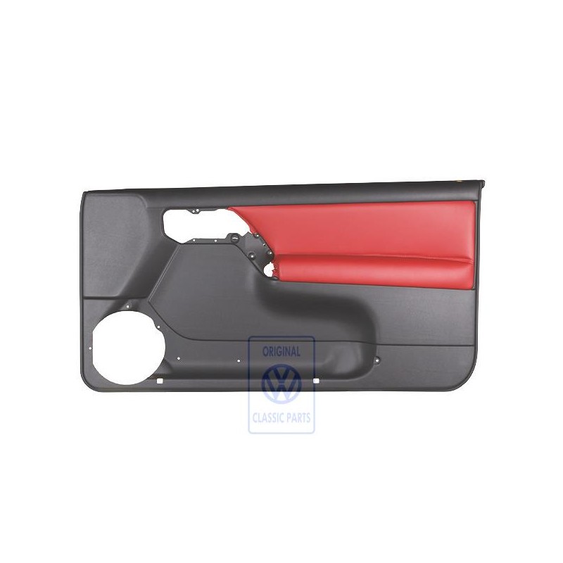 VW Original Garniture De Porte (Cuir/Simili-Cuir) Noir/Rouge - 1E0867012APLPR