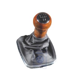 VW Original Pommeau Levier Vitesses Bois Avec Gaine Prot. 