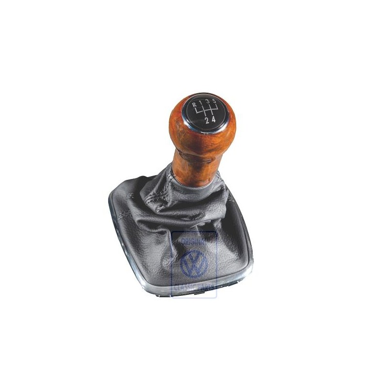 VW Original Pommeau Levier Vitesses Bois Avec Gaine Prot. 