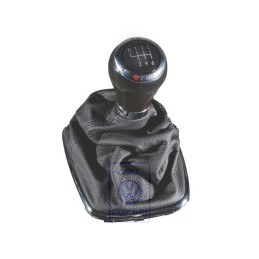 VW Original Pommeau Levier Vitesses Bois/ Cuir Avec Gaine - 1J0711113EGQUM