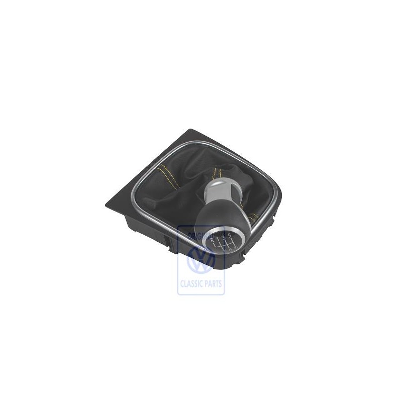 VW Original Pommeau Levier Vitesses Alu Avec Gaine Prot. 