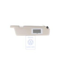 VW Original Pare-Soleil Avec Miroir Eclaire Gris Beige - 253857552 1UH
