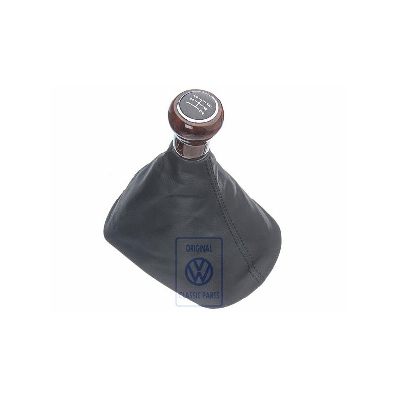 VW Original Pommeau Levier Vitesses Bois Avec Gaine Prot. 
