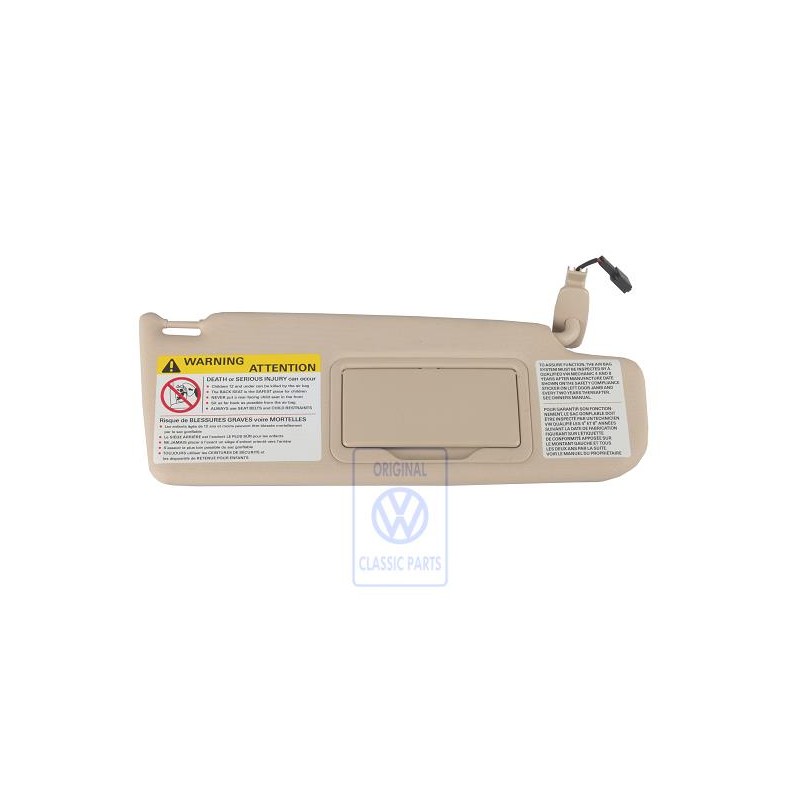 VW Original Pare-Soleil Avec Miroir Courtoisie Et Cache - 3B0857552E 9PY