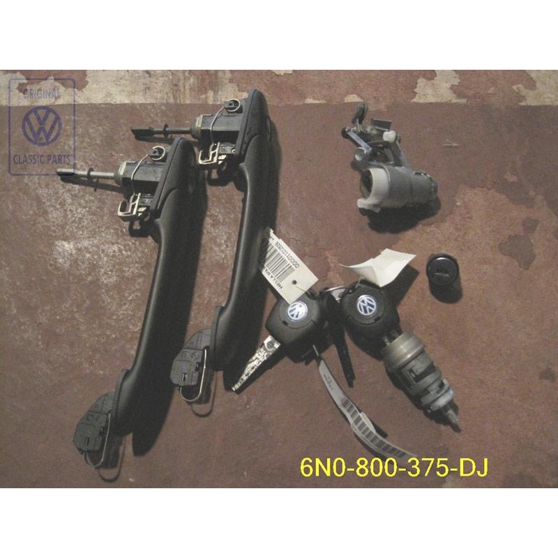 VW Original 5 Jeu De Barillets Pour Poignee, Trappe Arriere - 6N0800375DJ