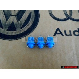 3x VW Original Ampoule Avec Douille Bleue - 357919243B