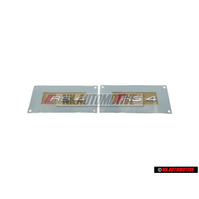 2x Audi Original RS4 Côté Embleme Monogramme Logo Chrome Rouge - 8E0853601