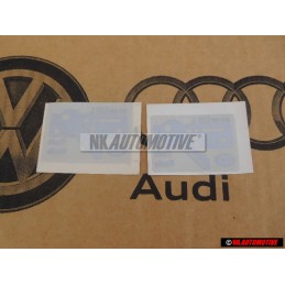 2x VW Original Plaq. Ident. 