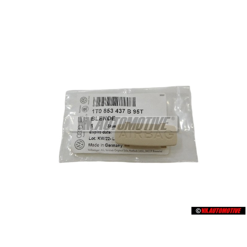 VW Original Cache Avec Logo Beige Cornsilk - 1T0853437B 95T