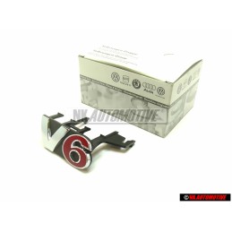 VW Original V6 Avant Embleme Monogramme Logo Chrome Rouge - 1J6853679E GQF