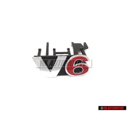 VW Original V6 Avant Embleme Monogramme Logo Chrome Rouge - 1J6853679E GQF