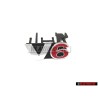 VW Original V6 Avant Embleme Monogramme Logo Chrome Rouge - 1J6853679E GQF