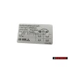 VW Original Etiquette P. Pression De Gonflage Des Pneus - 3C0010456