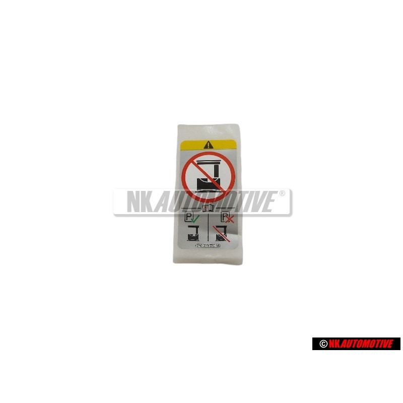 VW Original Plaque Indicatrice - 7E0010770M