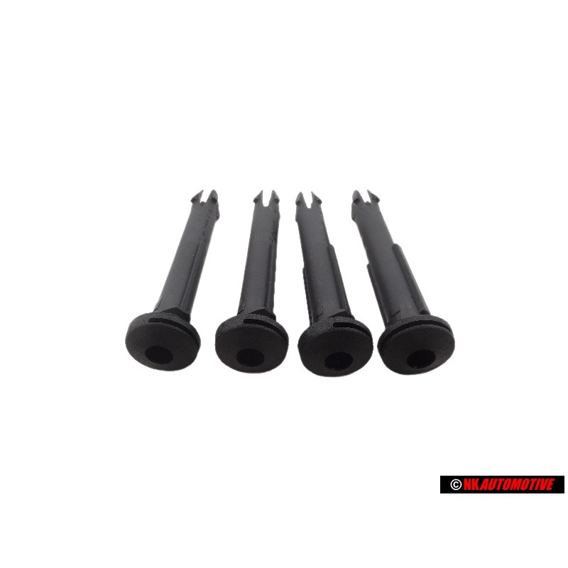 4x VW Original Guide P. Appuie-Tete Amovible Noir Satine - 811881939 01C