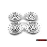 4x VW Original Enjoliveur De Roue Brillant Chrome/Gris Dolomit - 1C0601149B GRB