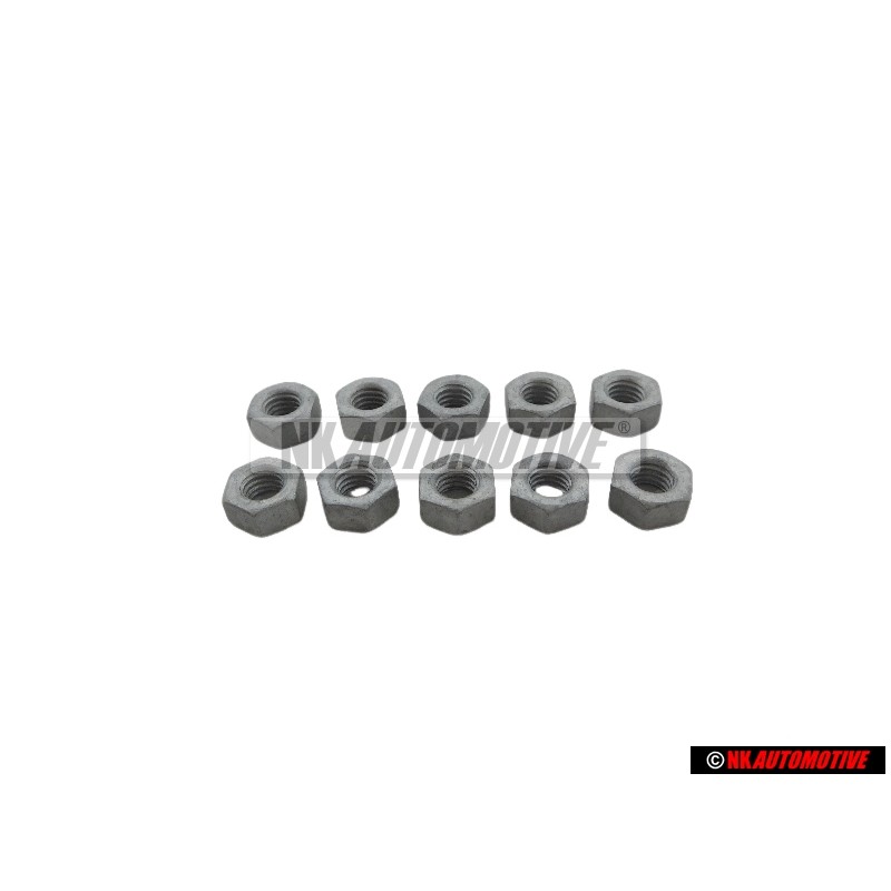 10x VW Original Ecrou 6 Pans - N 01100636