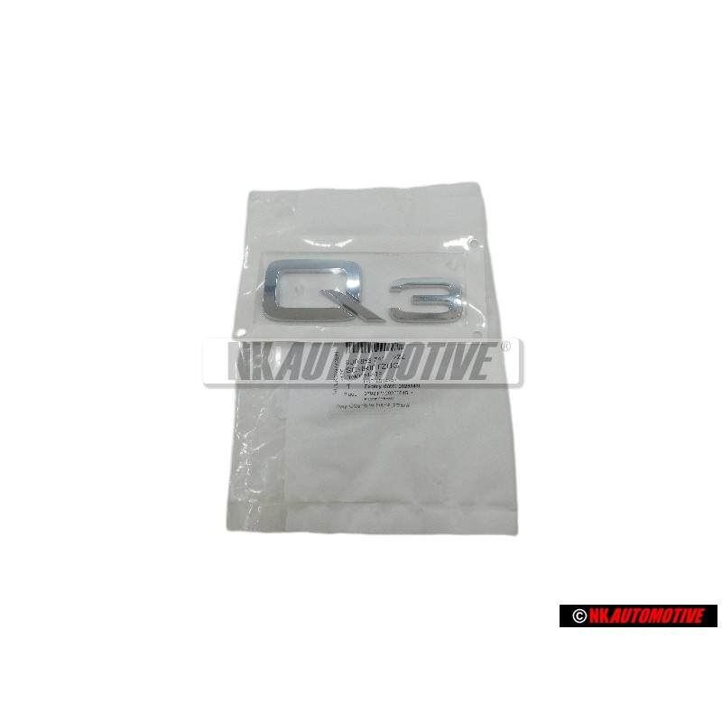 Audi Original Q3 Arrière Embleme Monogramme Logo Chrome - 8U0853741 2ZZ
