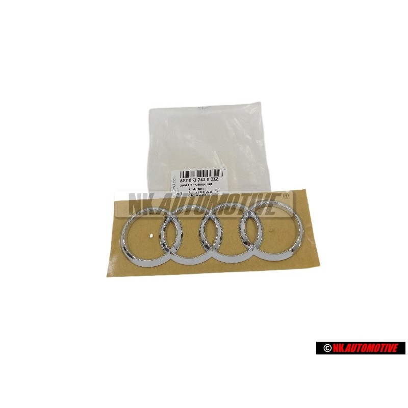 Audi Original Anneaux Arrière Embleme Logo Chrome - 8P7853742B 2ZZ