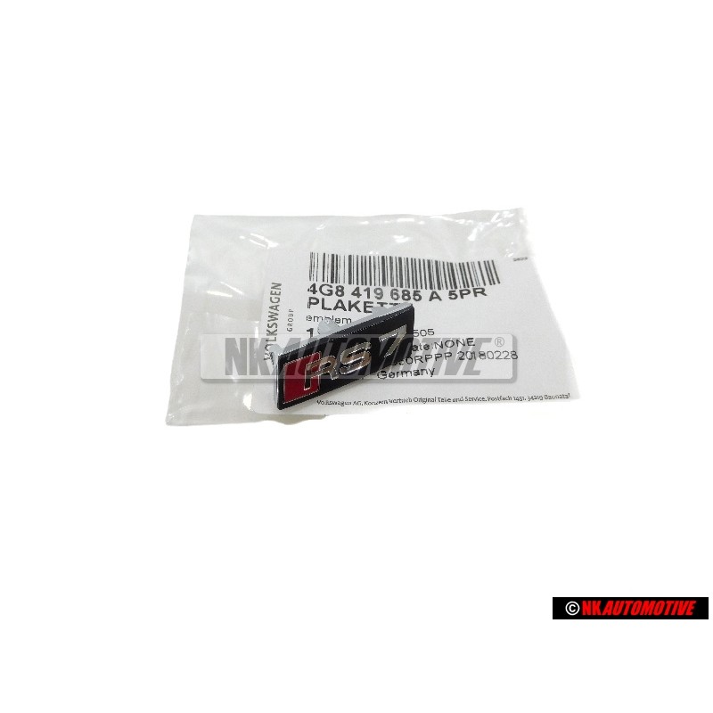 Audi Original RS7 Volant Plaquette Embleme Logo - 4G8419685A 5PR