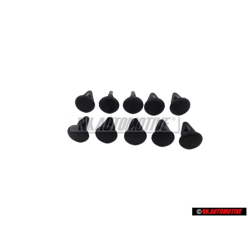 10x VW Original Clip Noir Satine - 801867299 01C