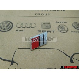 Audi Original S2 Volant Plaquette Embleme Logo Chrome Rouge - 8A0419685D
