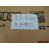 VW Original Etiquette P. Pression De Gonflage Des Pneus - 7D0010208R