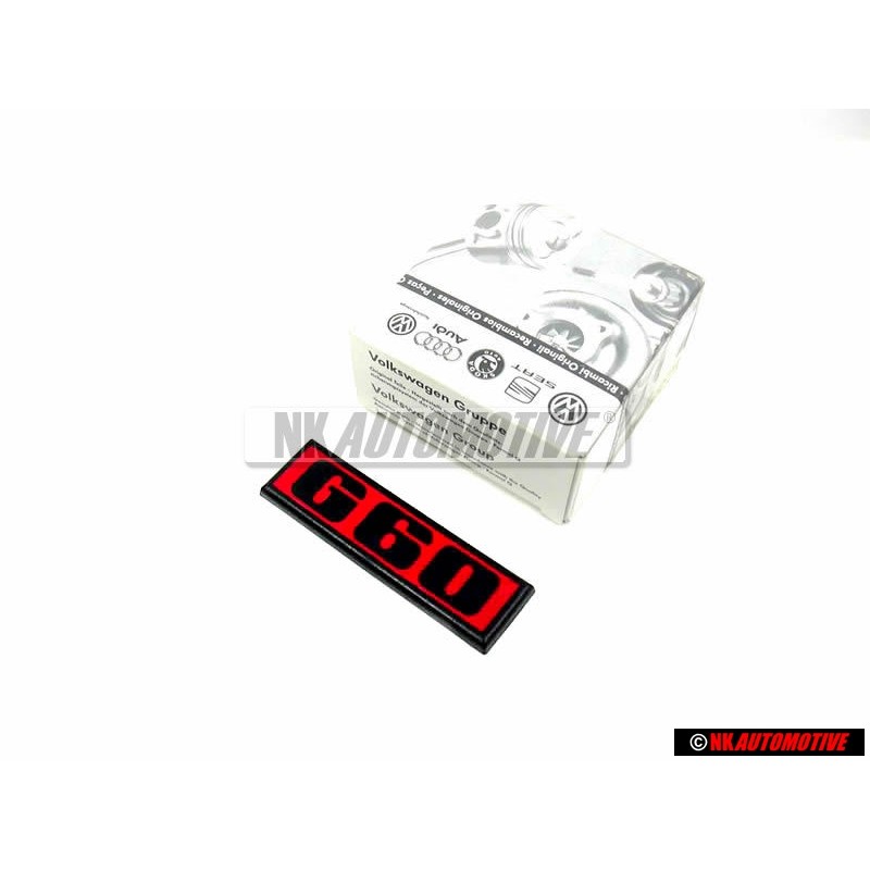 VW Original G60 Arrière Embleme Monogramme Logo Rouge - 191853675B QN5