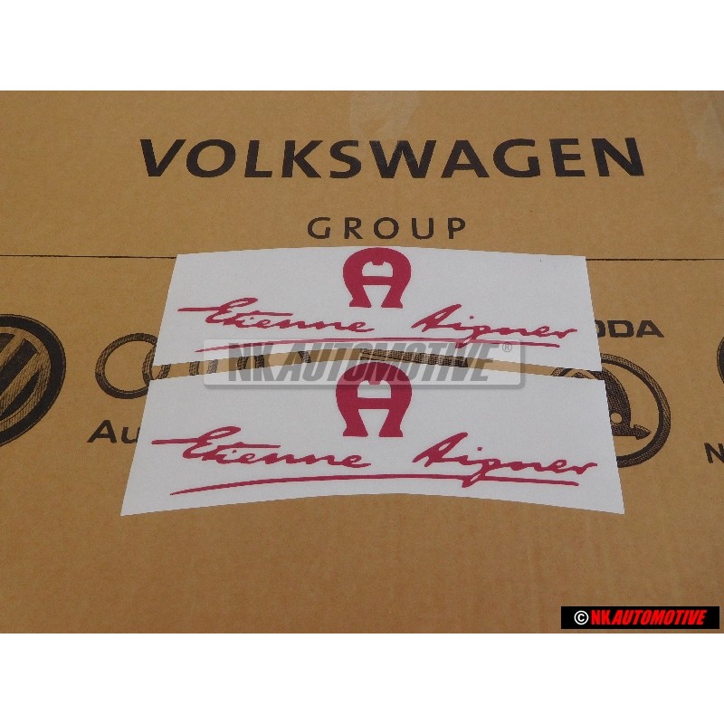 2x VW Classic Parts Inscription Sur Film Rouge Metallise - 155853687G L16