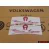 2x VW Classic Parts Inscription Sur Film Rouge Metallise - 155853687G L16