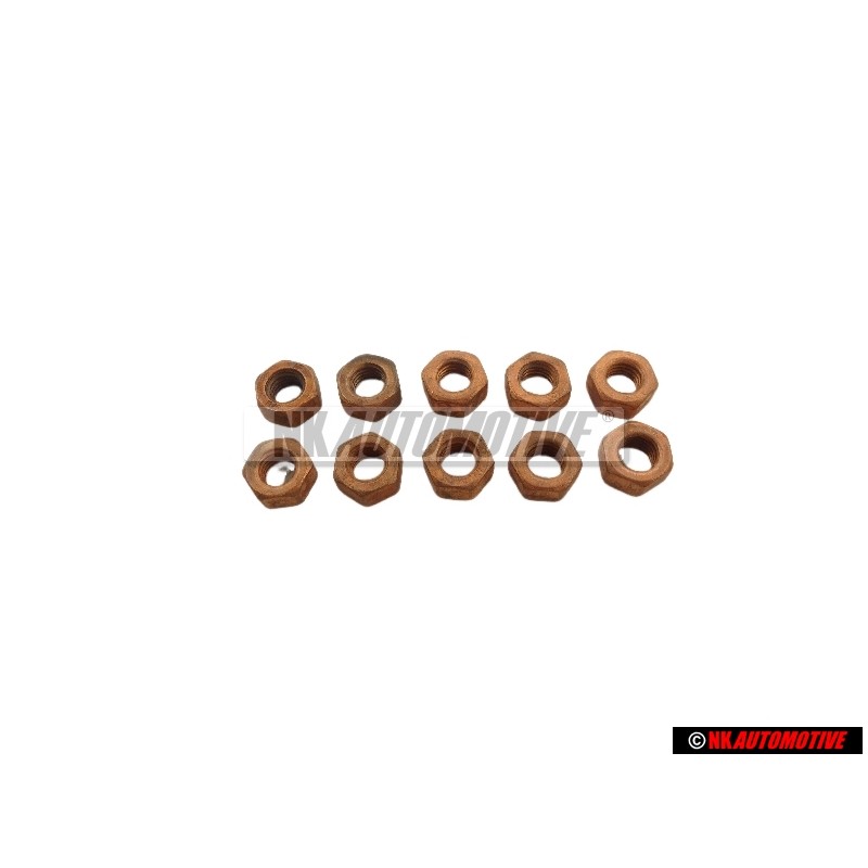 10x VW Original ecrou 6 pans - N 01100822