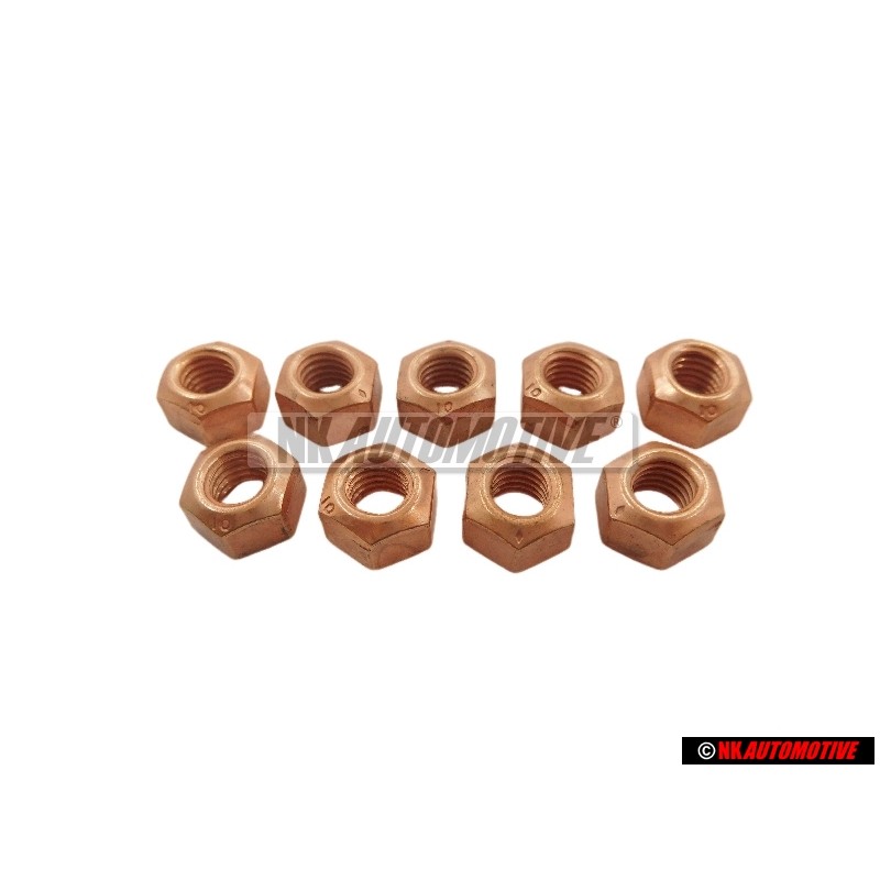 9x VW Original Ecrou 6 Pans, Autoserreur - N 0221464