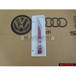 VW Original GTI Côté Embleme Monogramme Logo Chrome Rouge - 5G0853688ATJZQ