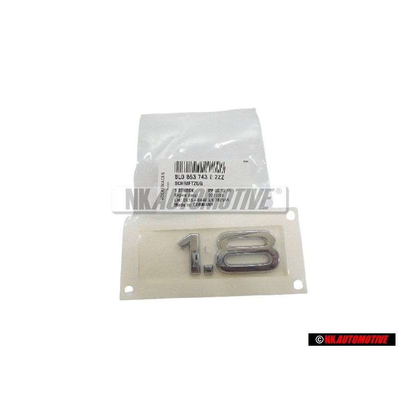 Audi Original 1.8 Arrière Embleme Monogramme Logo Chrome - 8L0853743E 2ZZ