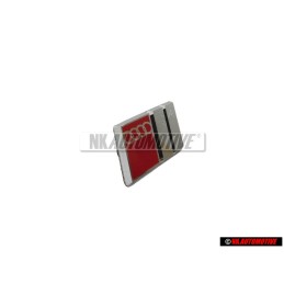Audi Original S4 Volant Plaquette Embleme Logo Chrome Rouge - 8A0419685B