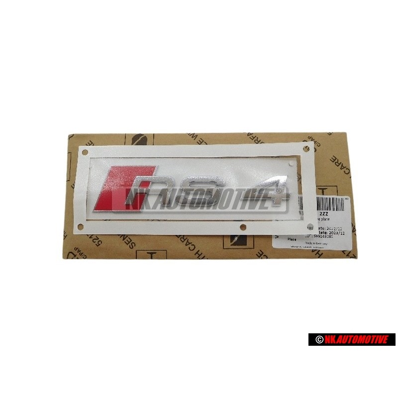 Audi Original RS4 Arrière Embleme Monogramme Logo Chrome Rouge - 8D9853740 2ZZ