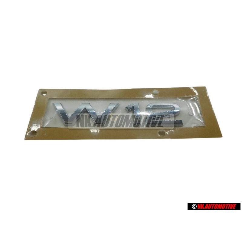 Audi Original W12 Arrière Embleme Monogramme Logo Chrome - 4E0853743T 2ZZ