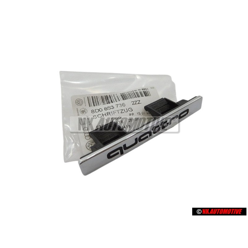 Audi Original QUATTRO Avant Embleme Monogramme Logo Chrome - 8D0853736 2ZZ