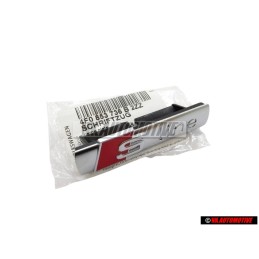 Audi Original S-LINE Avant Embleme Monogramme Logo Chrome Rouge - 4F0853736B 2ZZ