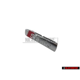 Audi Original S-LINE Avant Embleme Monogramme Logo Chrome Rouge - 4F0853736B 2ZZ