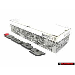VW Original DERBY Arrière Embleme Monogramme Logo Argent Brossé - 6KM853687 GX2