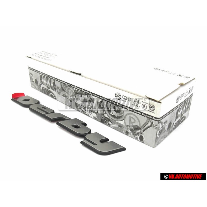 VW Original DERBY Arrière Embleme Monogramme Logo Argent Brossé - 6KM853687 GX2