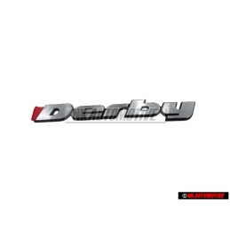 VW Original DERBY Arrière Embleme Monogramme Logo Argent Brossé - 6KM853687 GX2