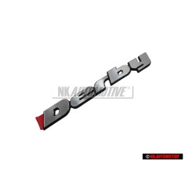 VW Original DERBY Arrière Embleme Monogramme Logo Argent Brossé - 6KM853687 GX2