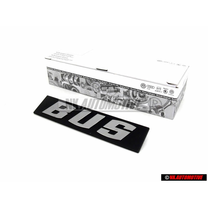 VW Original BUS Arrière Embleme Monogramme Logo Argent Brossé - 255853689