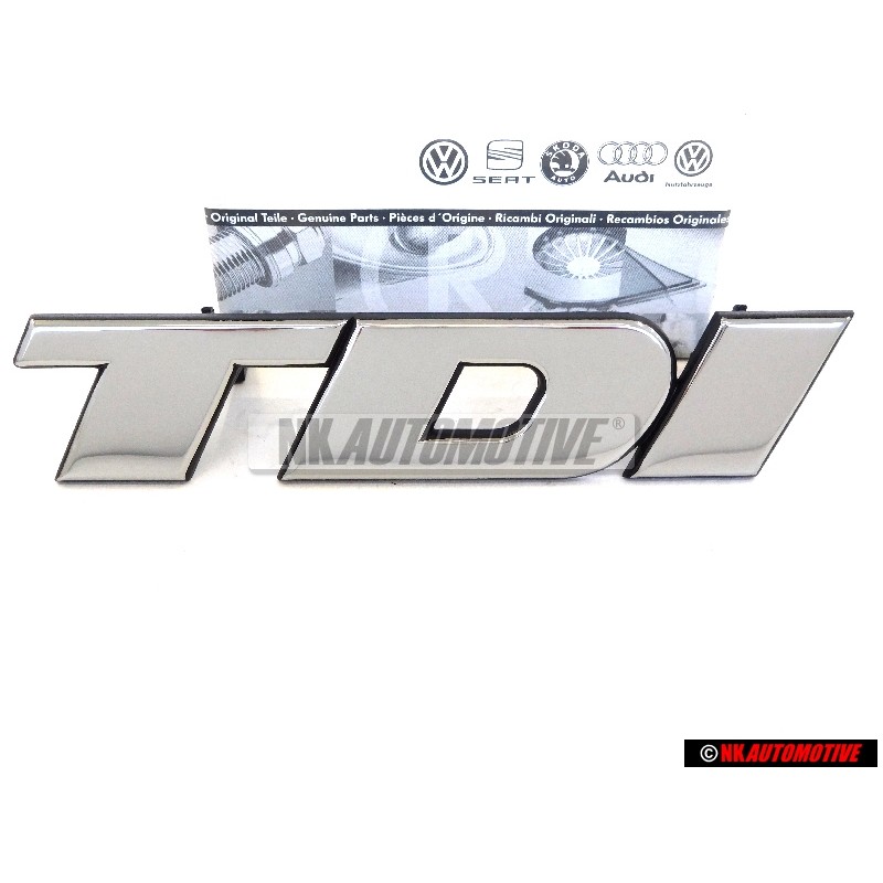 VW Original TDI Avant Embleme Monogramme Logo Chrome - 2D0853679 Z10