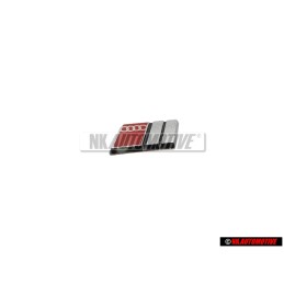 Audi Original S4 Volant Plaquette Embleme Logo Chrome Rouge - 4A0419685